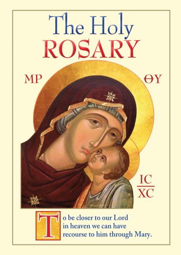 The Holy Rosary Folding Prayer Card