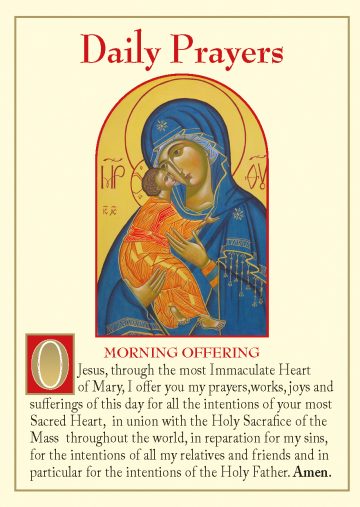 Daily Prayers Prayer card