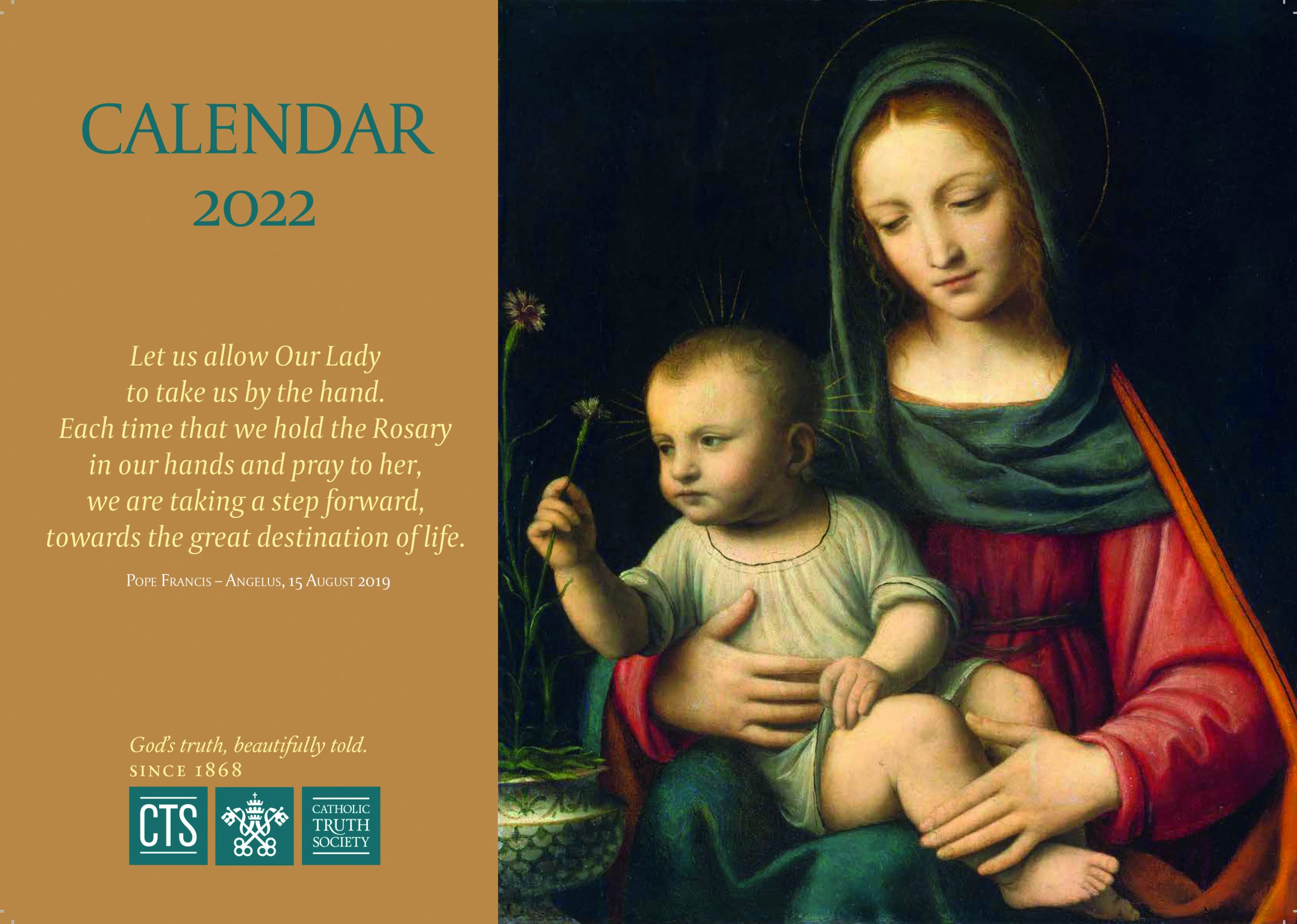 NEW 2022 Catholic Church Wall Calendar Sacraments Prayer Baptism Eucharist Saint