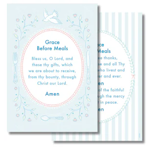 Grace Before and After Meals Prayer Card (Pack of 10)