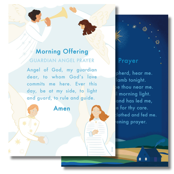 Morning Offering and Bedtime Prayer Card (Pack of 10)